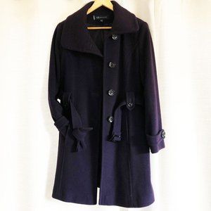 Purple Wool Coat - Size L - Anne Klein